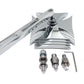 Wyatt Gatling Chrome Maltese mirror with billet girder stem for motorcycle handlebars