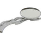 Wyatt Gatling 76259B3 chrome oval mirror with billet flame stem