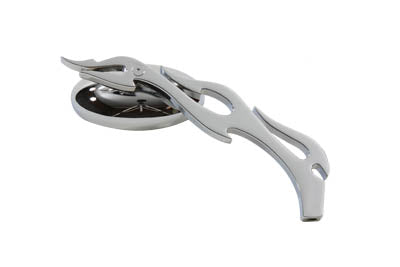 Wyatt Gatling 76259B3 chrome oval mirror with billet flame stem