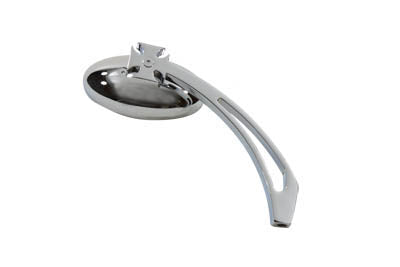 Wyatt Gatling 76260B3 chrome oval mirror with billet slotted stem