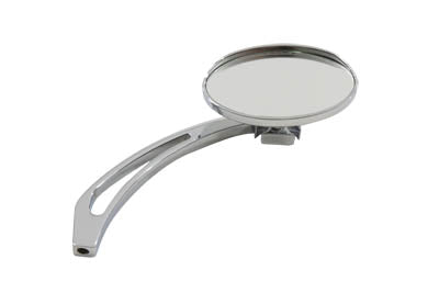 Wyatt Gatling 76260B3 chrome oval mirror with billet slotted stem