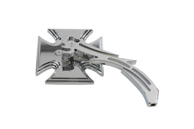 Wyatt Gatling Chrome Maltese Mirror with Billet Skull Stem 76262B3