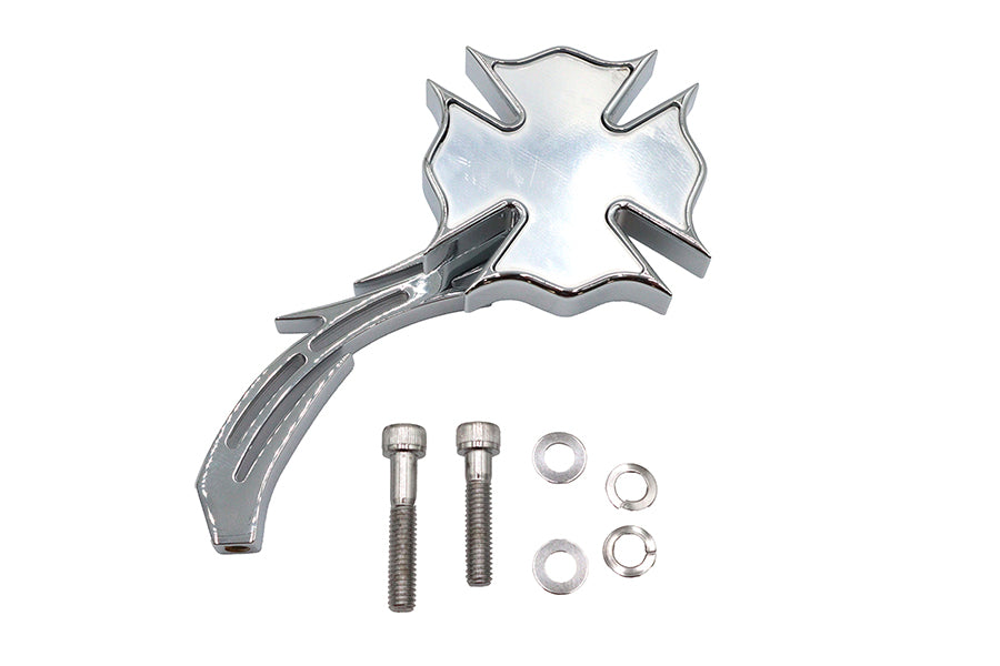 Wyatt Gatling Chrome Firefighter Mirror with Billet Skull Stem 76266B3
