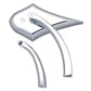 Wyatt Gatling chrome spike oval mirror with solid billet stems