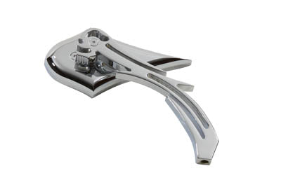 Wyatt Gatling Chrome Spike Oval Mirror with Billet Skull Stem 76306B3