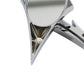 Wyatt Gatling chrome spike oval mirror with billet skull stem 76306B3