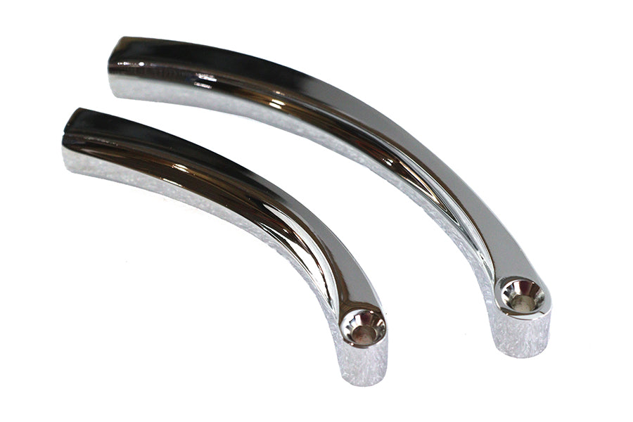 Wyatt Gatling 90094 curved solid style billet mirror stem in polished metal finish