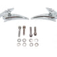 Wyatt Gatling 76433B4 chrome crescent mirror set with billet spear stems