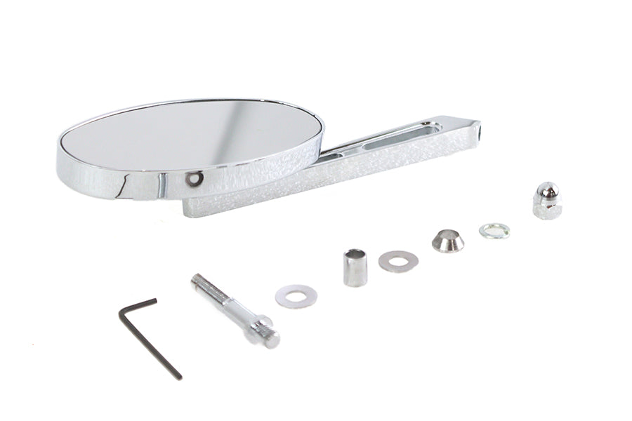 V-Twin Cateye motorcycle mirror with chrome billet girder stem