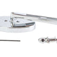 V-Twin Cateye motorcycle mirror with billet girder stem in chrome, model 34-0158