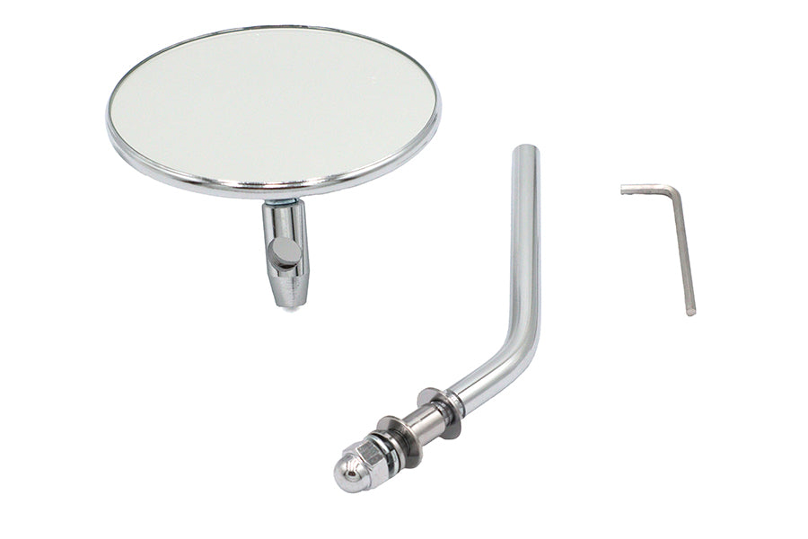Wyatt Gatling 72272 Chrome 4-Inch Round Mirror with Stud Stems