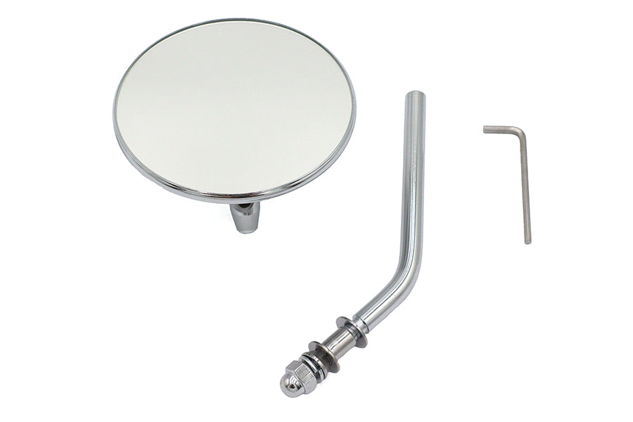 Wyatt Gatling 72272 Chrome 4-Inch Round Mirror with Stud Stems