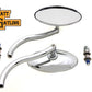 Wyatt Gatling Chrome Oval Mirror Set with Contour Round Stems 34-0331