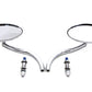 Wyatt Gatling Chrome Oval Mirror Set with Contour Round Stems 34-0331