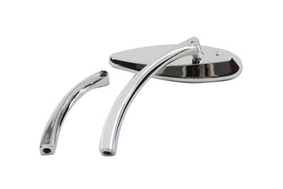 Wyatt Gatling 76022 Chrome Smooth Oval Slim Line Mirror