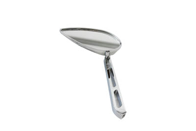 Wyatt Gatling 76165 micro teardrop mirror with billet slotted stem, chrome motorcycle accessory