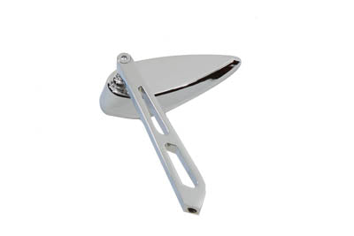 Wyatt Gatling 76165 micro teardrop mirror with billet slotted stem, polished metal finish