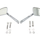 Wyatt Gatling 76181G chrome teardrop mirror set with slotted billet stems