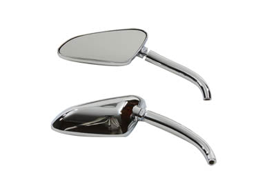 Wyatt Gatling KA-512 racer mirror set with round chrome stems, motorcycle mirrors