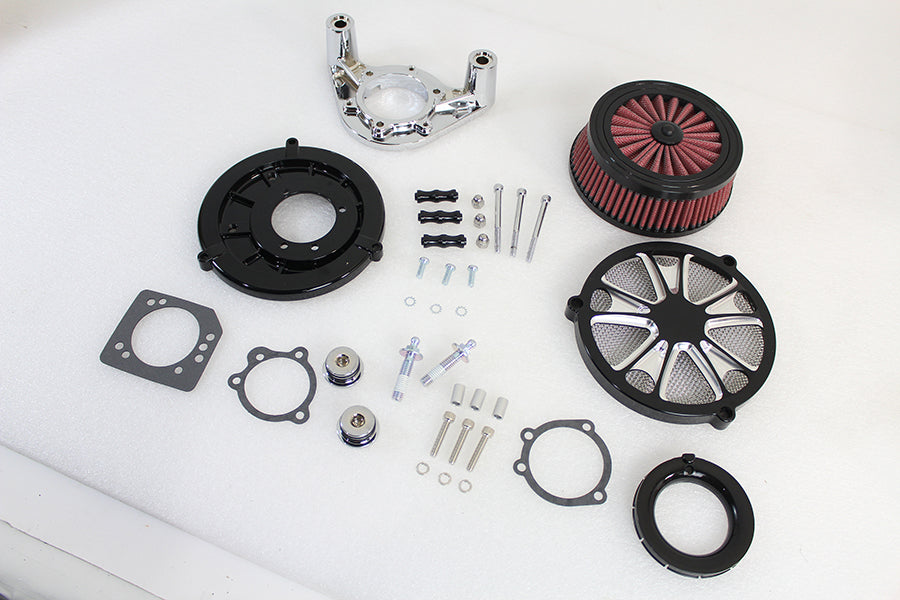Wyatt Gatling air cleaner assembly with 50mm EFI mount for fuel and air systems