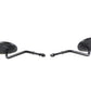 Wyatt Gatling 72276B black rectangle mirror set with round stems