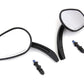 Wyatt Gatling 34-0333 rectangle taper mirror set with black billet stems