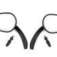 Wyatt Gatling 34-0333 black rectangle taper mirror set with billet stems