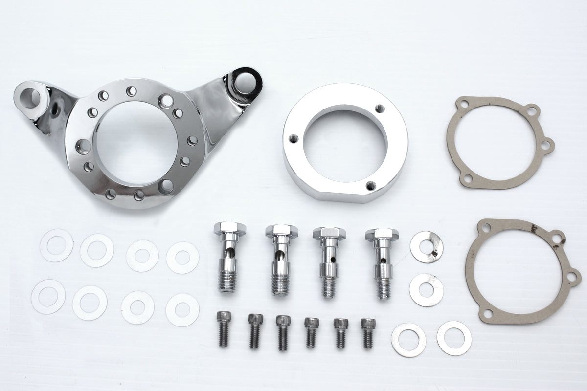 Wyatt Gatling 34-0460 chrome billet air cleaner bracket kit for fuel and air systems