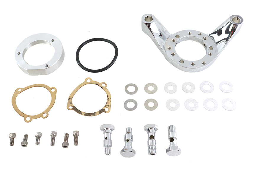 Wyatt Gatling Chrome Billet Air Cleaner Bracket Kit, model 34-0460