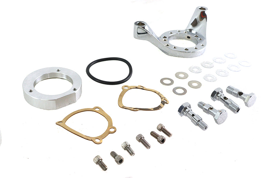 Wyatt Gatling 34-0460 chrome billet air cleaner bracket kit for fuel and air systems