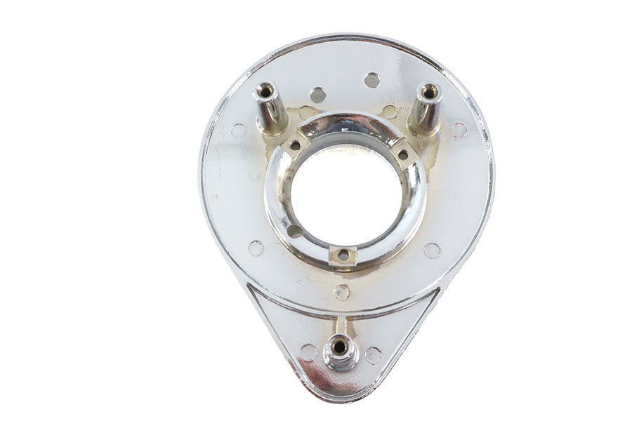 Wyatt Gatling chrome teardrop air cleaner backing plate 34-0519 for motorcycle fuel and air system