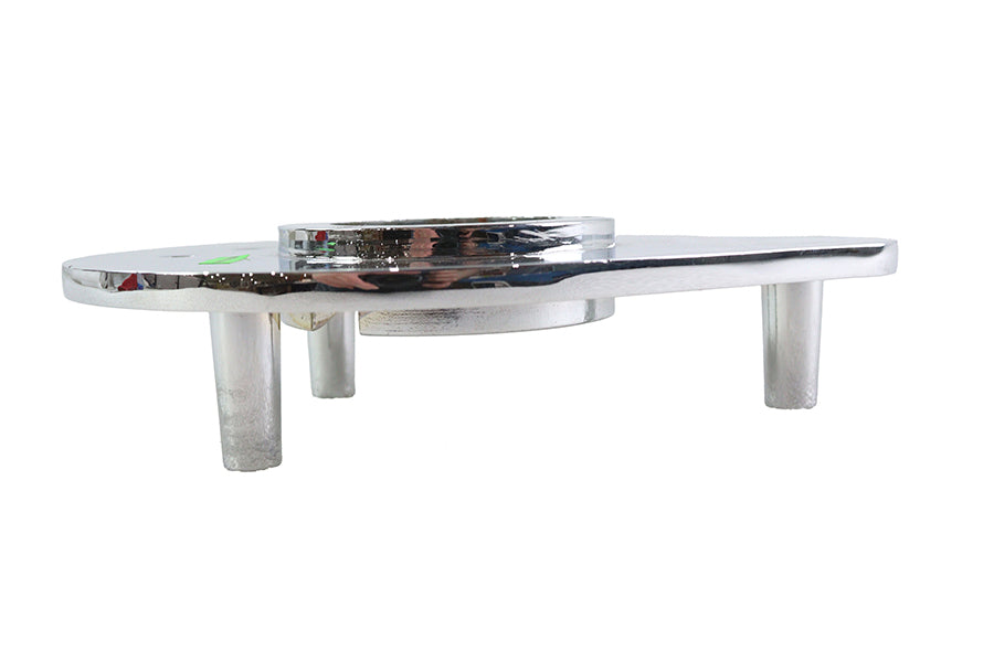Wyatt Gatling chrome teardrop air cleaner backing plate 34-0519 for motorcycle fuel and air system