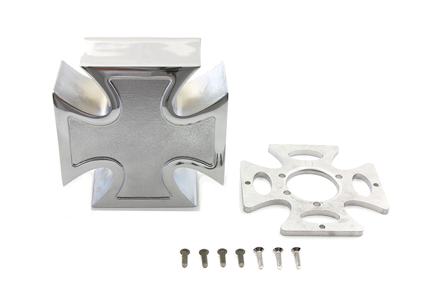 Wyatt Gatling chrome Maltese air cleaner cover for motorcycle fuel and air system