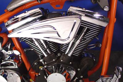 Wyatt Gatling chrome billet sweeper air cleaner for fuel and air systems