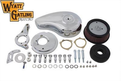 Wyatt Gatling chrome air cleaner assembly for Evolution and TC-88 motorcycle models