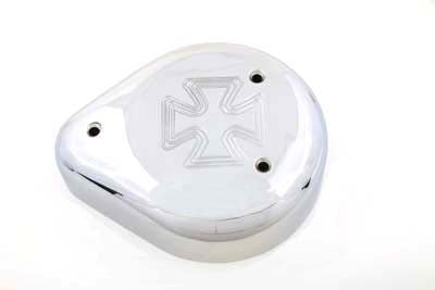 Wyatt Gatling air cleaner cover with Maltese design for S&S Super E carburetors
