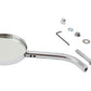 Wyatt Gatling Babyface round billet mirror, model 34-0716, shown in close-up view