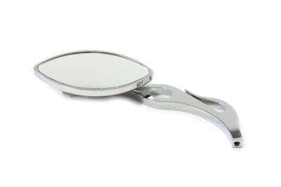 Wyatt Gatling Druid oval mirror with flame billet stem, left side
