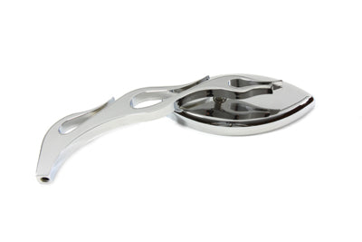Wyatt Gatling Druid oval mirror with flame billet stem, left side view