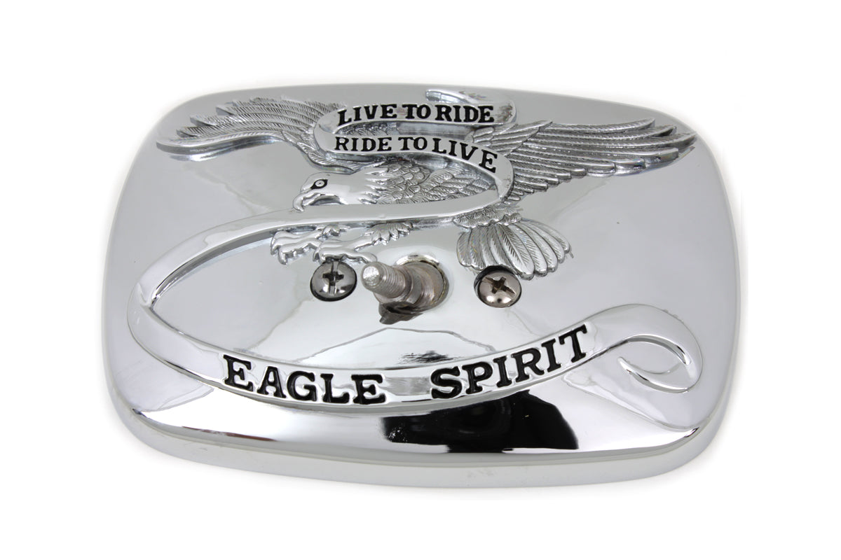 Wyatt Gatling Chrome Eagle Spirit mirror head, model 34-0731a, side view