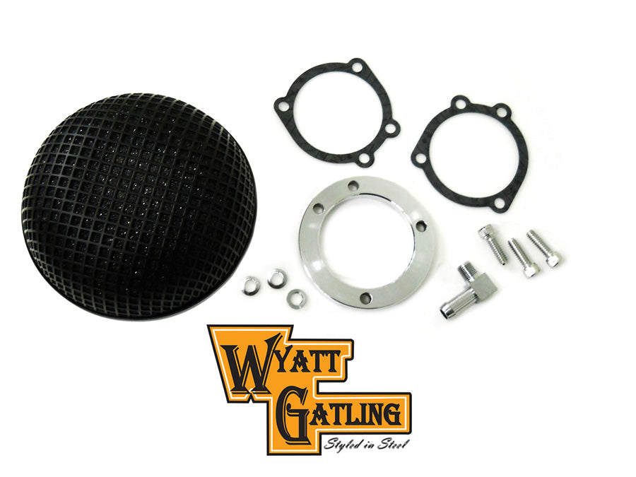 Wyatt Gatling 63362B black round mesh air cleaner for fuel and air systems