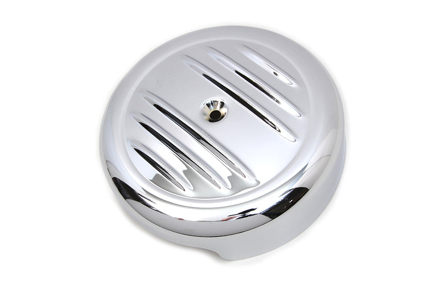 Wyatt Gatling 8-inch chrome stripe air cleaner cover for motorcycle fuel and air system