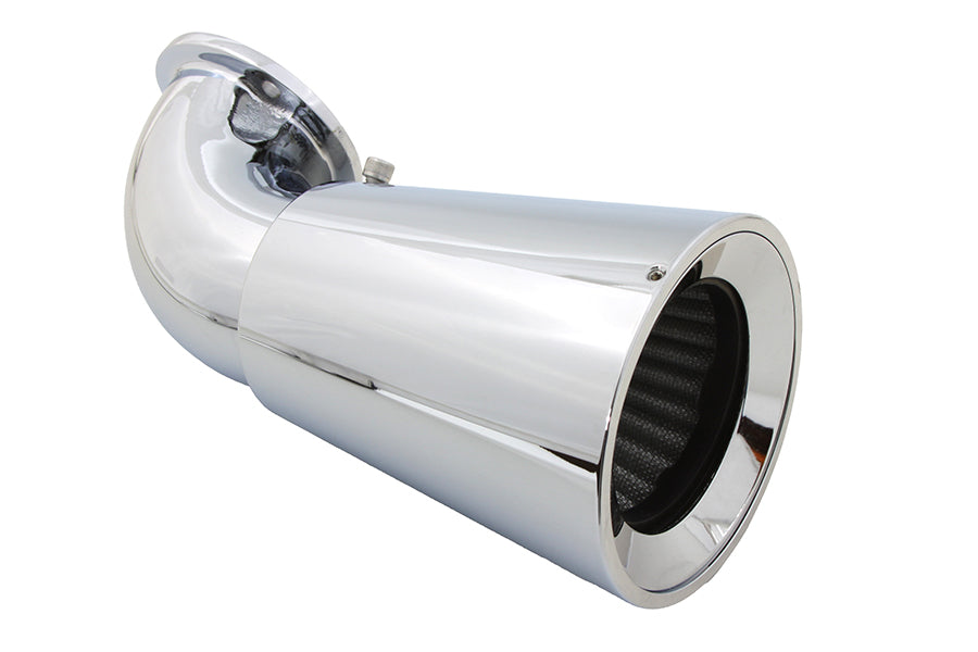 Wyatt Gatling chrome funnel air cleaner breather for motorcycle fuel and air systems