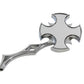 Wyatt Gatling Rotar chrome mirror with billet diamond stem, model 76390B3
