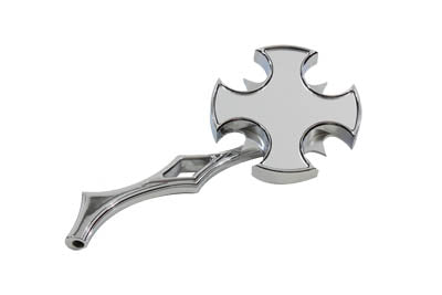 Wyatt Gatling Rotar chrome mirror with billet diamond stem, model 76390B3