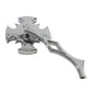 Wyatt Gatling Rotar chrome mirror with billet diamond stem 76390B3