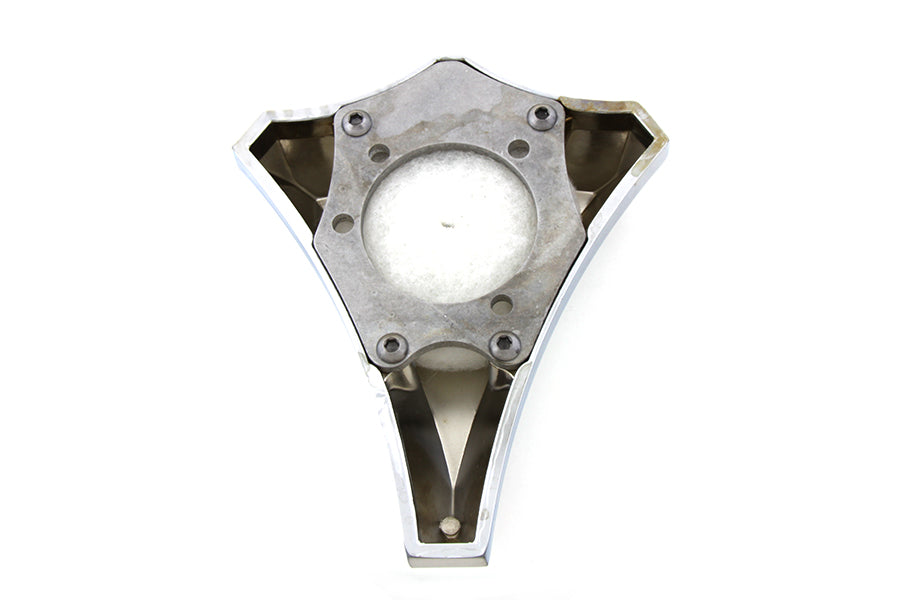 Wyatt Gatling chrome billet skull-style carburetor cover 34-0831 for motorcycle fuel and air systems