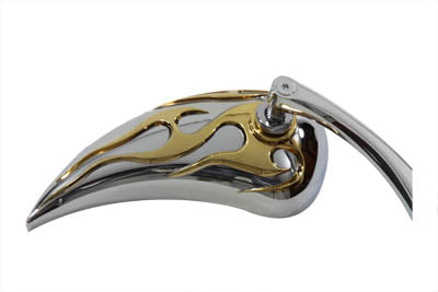 Wyatt Gatling 76443GB4 chrome billet teardrop mirror set for motorcycles