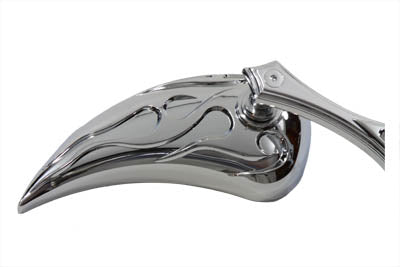 Wyatt Gatling 76444B4 chrome billet teardrop mirror set for motorcycles