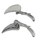 Wyatt Gatling 76445B4 chrome billet teardrop mirror set, pair of motorcycle side mirrors